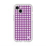 スリムプロテクションプレミアムケース with MagSafe［ Checkered Purple - ギンガムチェック パープル ］