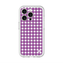 スリムプロテクションプレミアムケース with MagSafe［ Checkered Purple - ギンガムチェック パープル ］