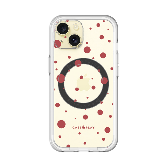スリムプロテクションプレミアムケース with MagSafe［ Dippin dots Red - ディッピンドッツ レッド ］