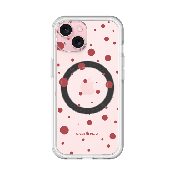 スリムプロテクションプレミアムケース with MagSafe［ Dippin dots Red - ディッピンドッツ レッド ］