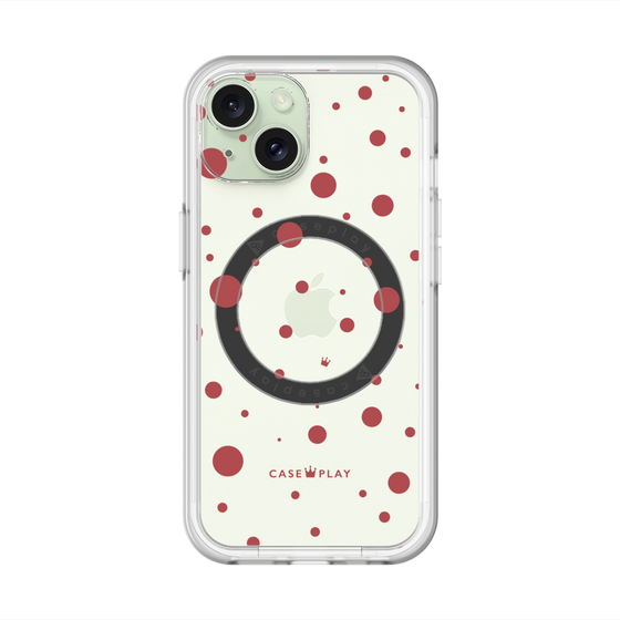 スリムプロテクションプレミアムケース with MagSafe［ Dippin dots Red - ディッピンドッツ レッド ］