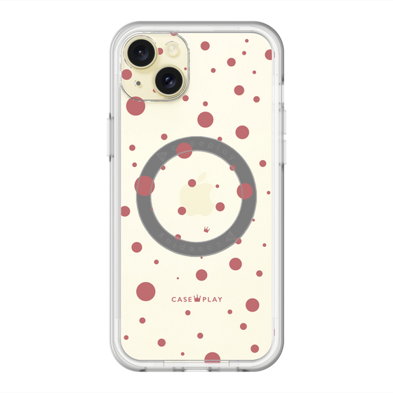 スリムプロテクションプレミアムケース with MagSafe［ Dippin dots Red - ディッピンドッツ レッド ］