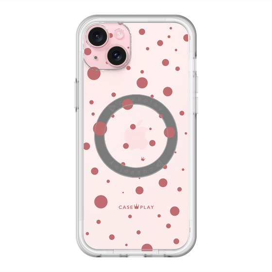 スリムプロテクションプレミアムケース with MagSafe［ Dippin dots Red - ディッピンドッツ レッド ］