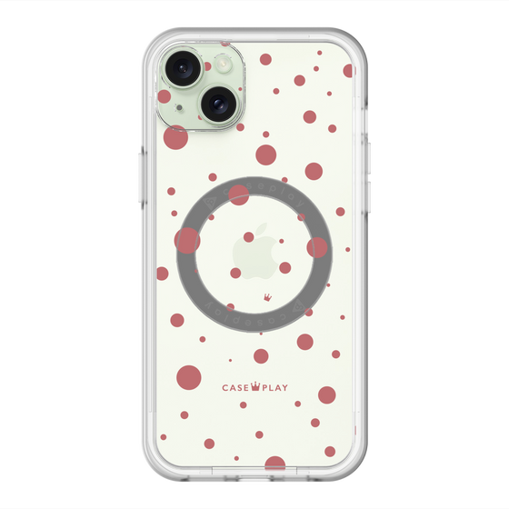 スリムプロテクションプレミアムケース with MagSafe［ Dippin dots Red - ディッピンドッツ レッド ］