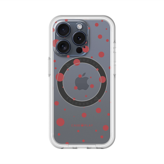 スリムプロテクションプレミアムケース with MagSafe［ Dippin dots Red - ディッピンドッツ レッド ］