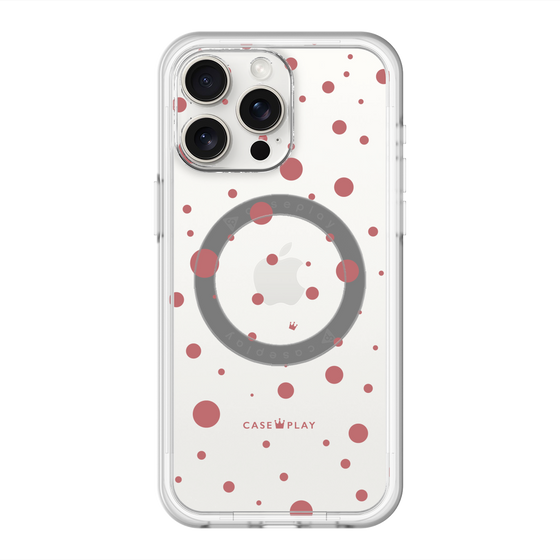 スリムプロテクションプレミアムケース with MagSafe［ Dippin dots Red - ディッピンドッツ レッド ］