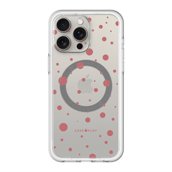 スリムプロテクションプレミアムケース with MagSafe［ Dippin dots Red - ディッピンドッツ レッド ］