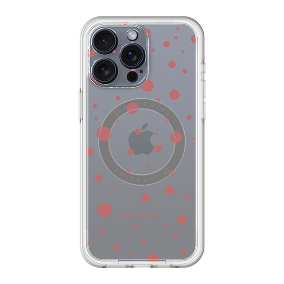 スリムプロテクションプレミアムケース with MagSafe［ Dippin dots Red - ディッピンドッツ レッド ］