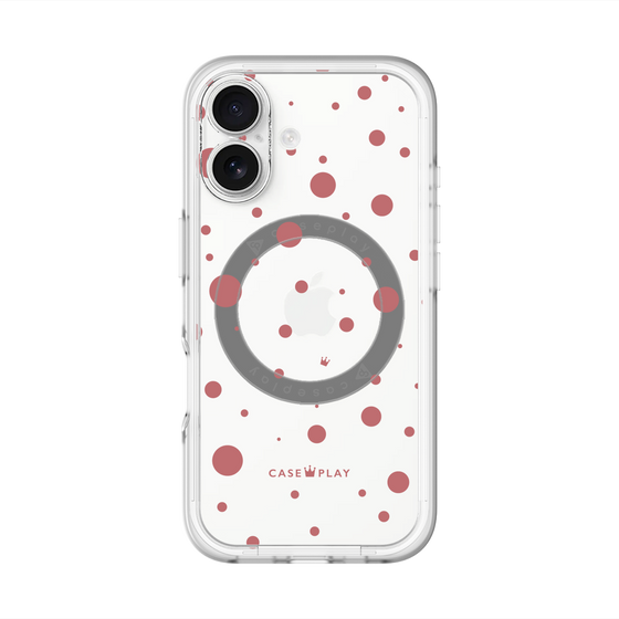スリムプロテクションプレミアムケース with MagSafe［ Dippin dots Red - ディッピンドッツ レッド ］