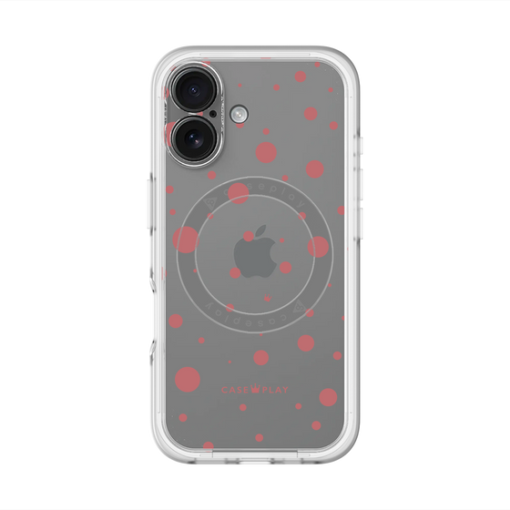 スリムプロテクションプレミアムケース with MagSafe［ Dippin dots Red - ディッピンドッツ レッド ］