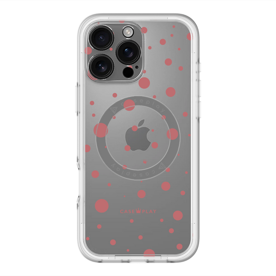 スリムプロテクションプレミアムケース with MagSafe［ Dippin dots Red - ディッピンドッツ レッド ］