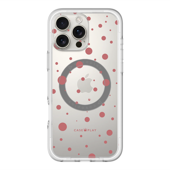 スリムプロテクションプレミアムケース with MagSafe［ Dippin dots Red - ディッピンドッツ レッド ］