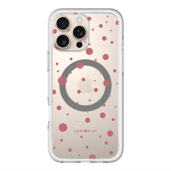 スリムプロテクションプレミアムケース with MagSafe［ Dippin dots Red - ディッピンドッツ レッド ］