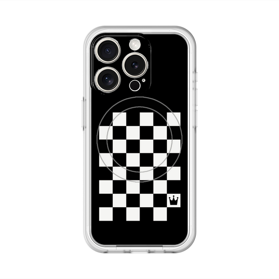 スリムプロテクションプレミアムケース with MagSafe［ Racing checkered flag - レーシングチェッカーフラッグ ］