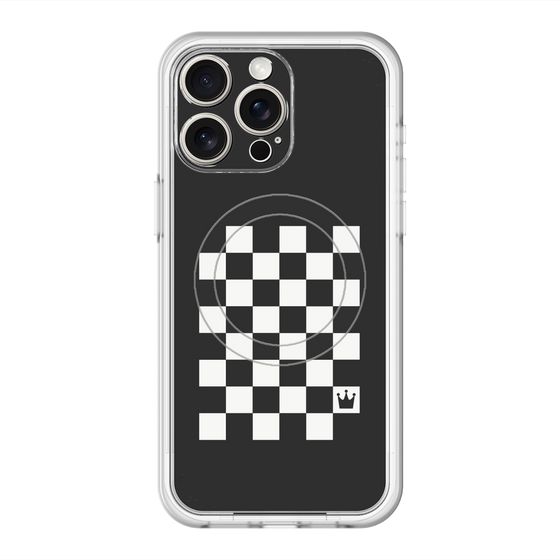 スリムプロテクションプレミアムケース with MagSafe［ Racing checkered flag - レーシングチェッカーフラッグ ］