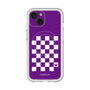 スリムプロテクションプレミアムケース with MagSafe［ Racing checkered flag Purple - レーシングチェッカーフラッグ パープル ］