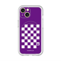 スリムプロテクションプレミアムケース with MagSafe［ Racing checkered flag Purple - レーシングチェッカーフラッグ パープル ］