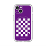 スリムプロテクションプレミアムケース with MagSafe［ Racing checkered flag Purple - レーシングチェッカーフラッグ パープル ］