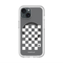 スリムプロテクションプレミアムケース with MagSafe［ Racing checkered flag White - レーシングチェッカーフラッグ ホワイト ］