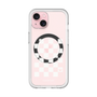 スリムプロテクションプレミアムケース with MagSafe［ Racing checkered flag White - レーシングチェッカーフラッグ ホワイト ］