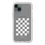 スリムプロテクションプレミアムケース with MagSafe［ Racing checkered flag White - レーシングチェッカーフラッグ ホワイト ］