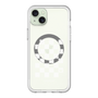 スリムプロテクションプレミアムケース with MagSafe［ Racing checkered flag White - レーシングチェッカーフラッグ ホワイト ］