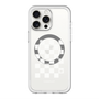 スリムプロテクションプレミアムケース with MagSafe［ Racing checkered flag White - レーシングチェッカーフラッグ ホワイト ］
