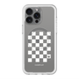 スリムプロテクションプレミアムケース with MagSafe［ Racing checkered flag White - レーシングチェッカーフラッグ ホワイト ］