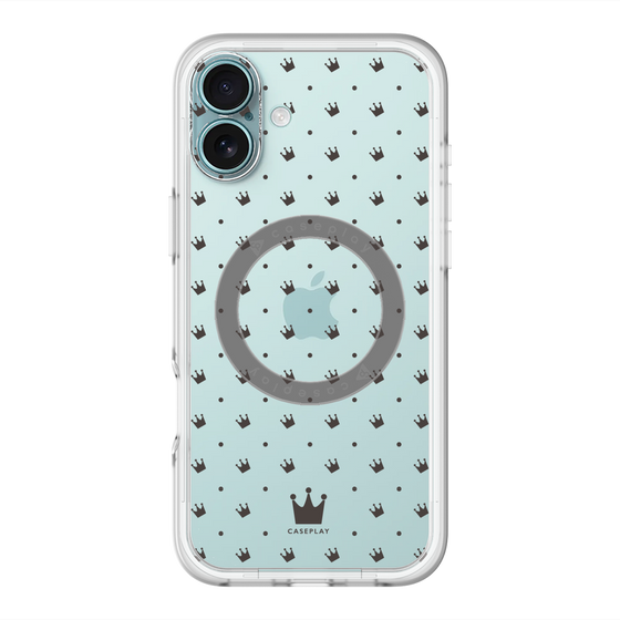 スリムプロテクションプレミアムケース with MagSafe［ CASEPLAY Crown dots Black - ケースプレイ・クラウン・ドッツ ブラック ］