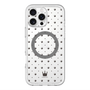 スリムプロテクションプレミアムケース with MagSafe［ CASEPLAY Crown dots Black - ケースプレイ・クラウン・ドッツ ブラック ］