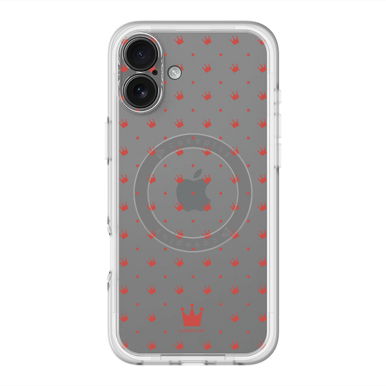 スリムプロテクションプレミアムケース with MagSafe［ CASEPLAY Crown dots Red - ケースプレイ・クラウン・ドッツ レッド ］