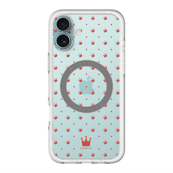 スリムプロテクションプレミアムケース with MagSafe［ CASEPLAY Crown dots Red - ケースプレイ・クラウン・ドッツ レッド ］