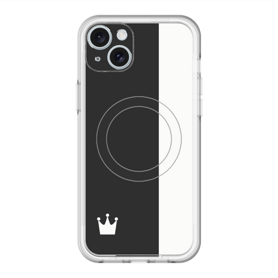 スリムプロテクションプレミアムケース with MagSafe［ CASEPLAY Bi-Colors Black & White - ケースプレイ・バイカラー ブラック＆ホワイト ］
