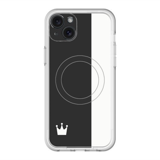 スリムプロテクションプレミアムケース with MagSafe［ CASEPLAY Bi-Colors Black & White - ケースプレイ・バイカラー ブラック＆ホワイト ］