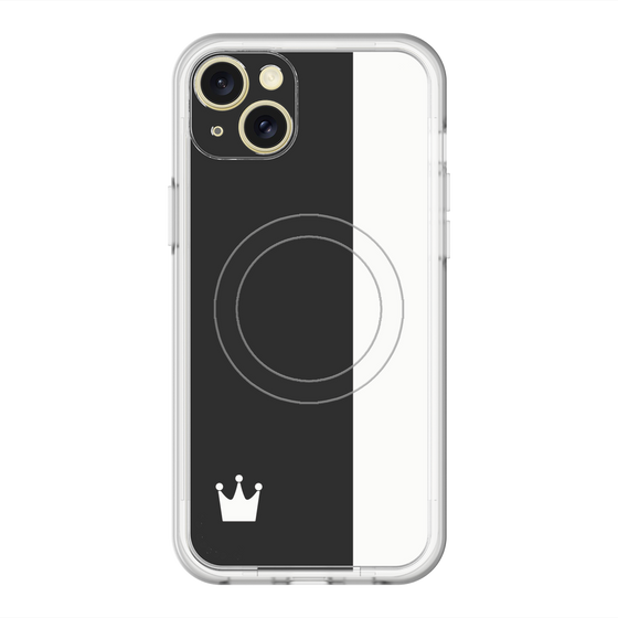 スリムプロテクションプレミアムケース with MagSafe［ CASEPLAY Bi-Colors Black & White - ケースプレイ・バイカラー ブラック＆ホワイト ］
