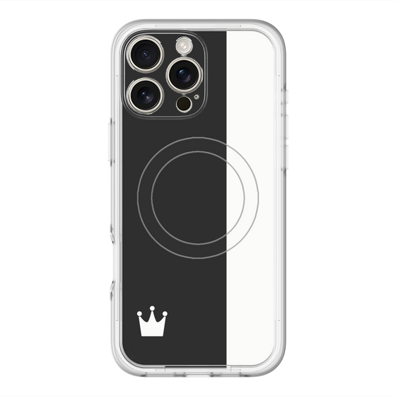 スリムプロテクションプレミアムケース with MagSafe［ CASEPLAY Bi-Colors Black & White - ケースプレイ・バイカラー ブラック＆ホワイト ］