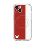 スリムプロテクションプレミアムケース with MagSafe［ CASEPLAY Bi-Colors Red & White - ケースプレイ・バイカラー レッド＆ホワイト ］