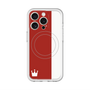 スリムプロテクションプレミアムケース with MagSafe［ CASEPLAY Bi-Colors Red & White - ケースプレイ・バイカラー レッド＆ホワイト ］