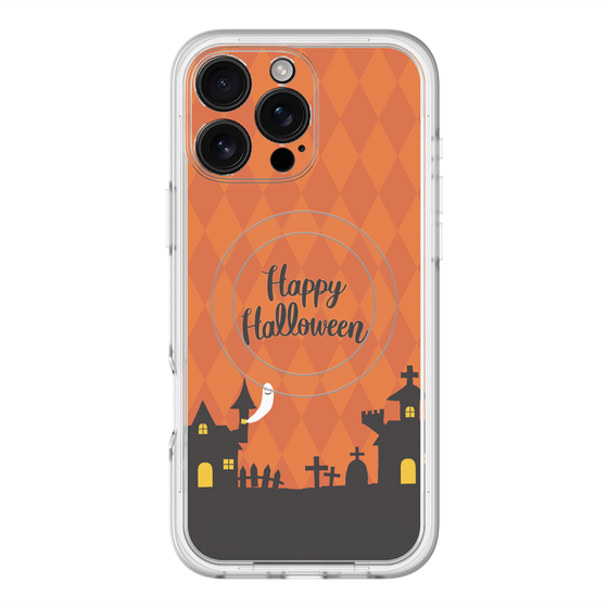 スリムプロテクションプレミアムケース with MagSafe［ Halloween World - Orange ］