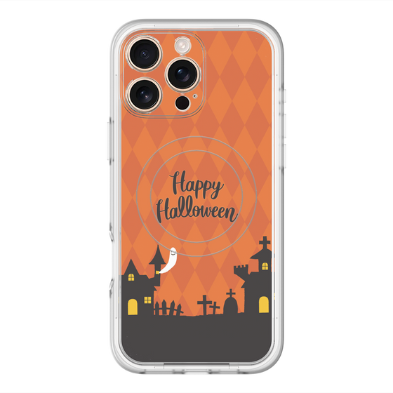 スリムプロテクションプレミアムケース with MagSafe［ Halloween World - Orange ］