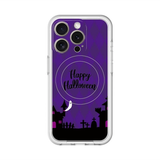 スリムプロテクションプレミアムケース with MagSafe［ Halloween World - Purple ］