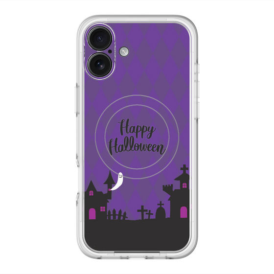 スリムプロテクションプレミアムケース with MagSafe［ Halloween World - Purple ］