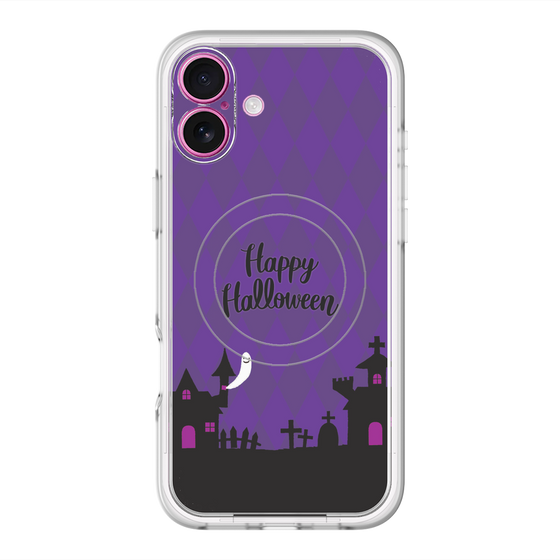 スリムプロテクションプレミアムケース with MagSafe［ Halloween World - Purple ］