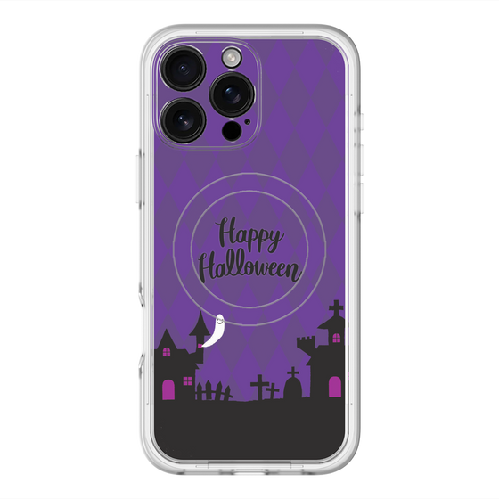 スリムプロテクションプレミアムケース with MagSafe［ Halloween World - Purple ］