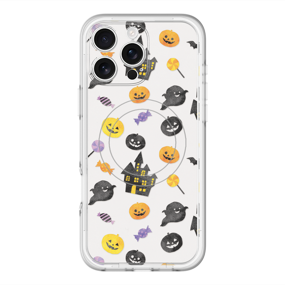 スリムプロテクションプレミアムケース with MagSafe［ Halloween Party - White ］