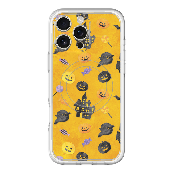 スリムプロテクションプレミアムケース with MagSafe［ Halloween Party - Orange ］
