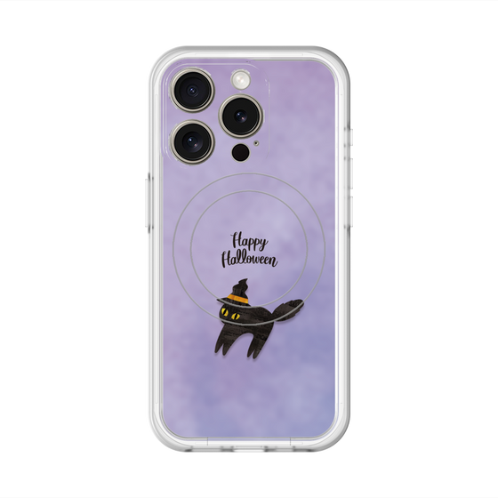 スリムプロテクションプレミアムケース with MagSafe［ Happy Halloween - Black cat ］
