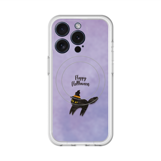 スリムプロテクションプレミアムケース with MagSafe［ Happy Halloween - Black cat ］