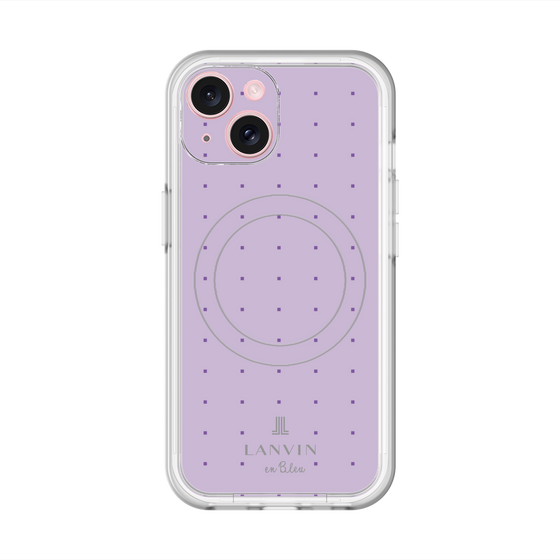 スリムプロテクションプレミアムケース with MagSafe［ LANVIN en Bleu Tiny dots Purple - ランバン ドット パープル ］