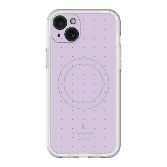 スリムプロテクションプレミアムケース with MagSafe［ LANVIN en Bleu Tiny dots Purple - ランバン ドット パープル ］
